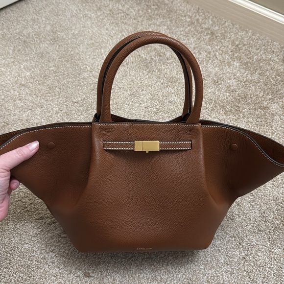 DeMellier Brown Gold Accent Tote - Picture 3 of 11